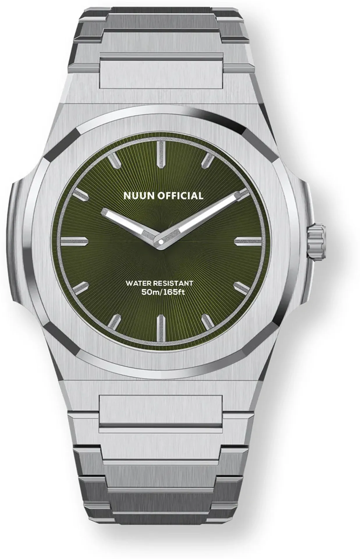 Nuun MS 38mm Silver AR Green MS.SV.AR.GN