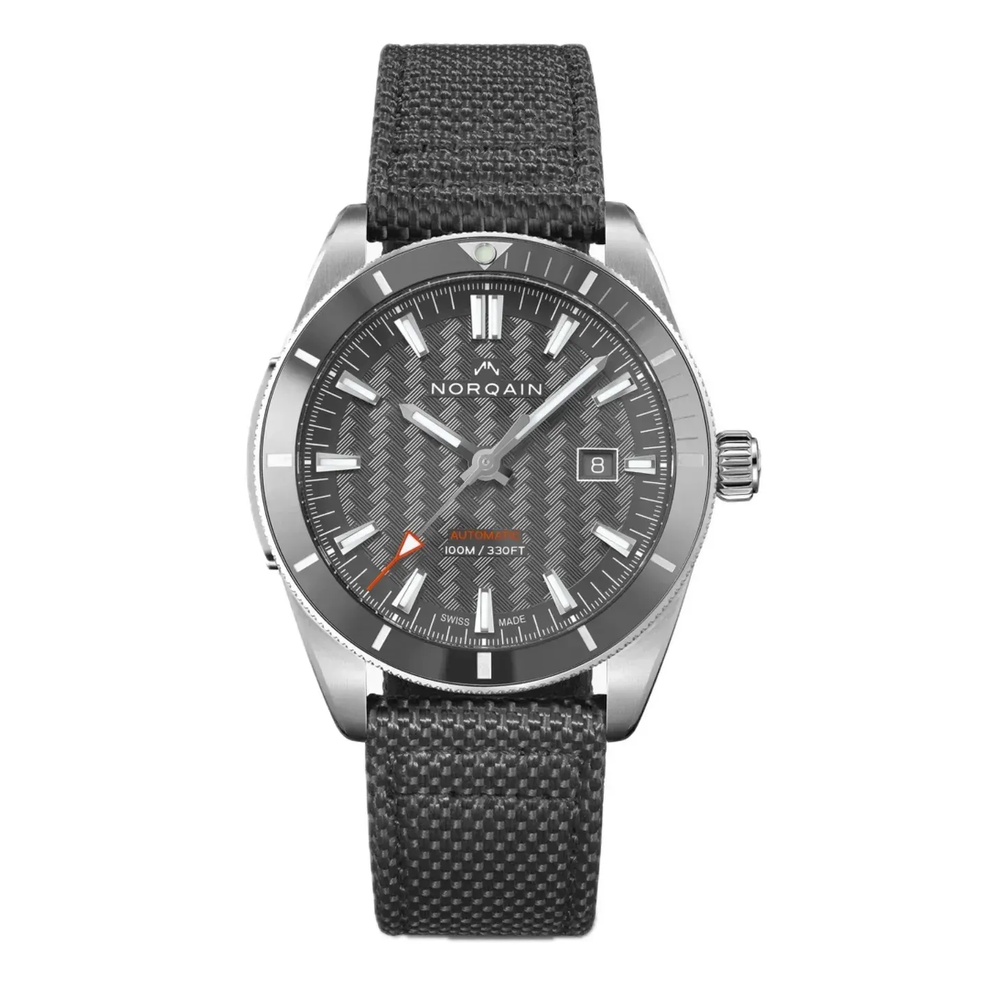 Norqain Adventure Sport Auto Steel Grey Ceramic Bezel Grey Dial Grey Nordura Strap (N1000C03A/G101/10GC.20S)