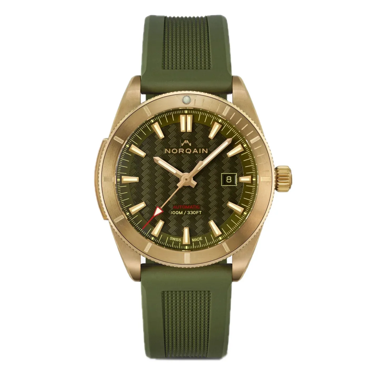 Norqain Adventure Sport 42mm Bronze Khaki Dial Khaki Rubber Strap Bronze Buckle (NZ1000ZIA/K105/10KR.20Z)