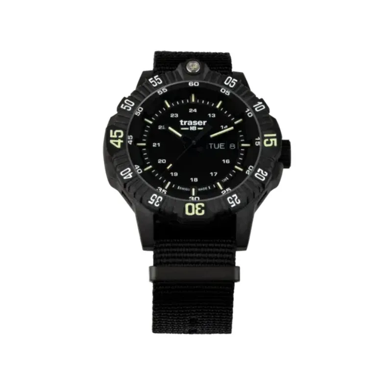 Traser H3 P99 Q Tactical Black Textile Strap Mens Watch 46mm